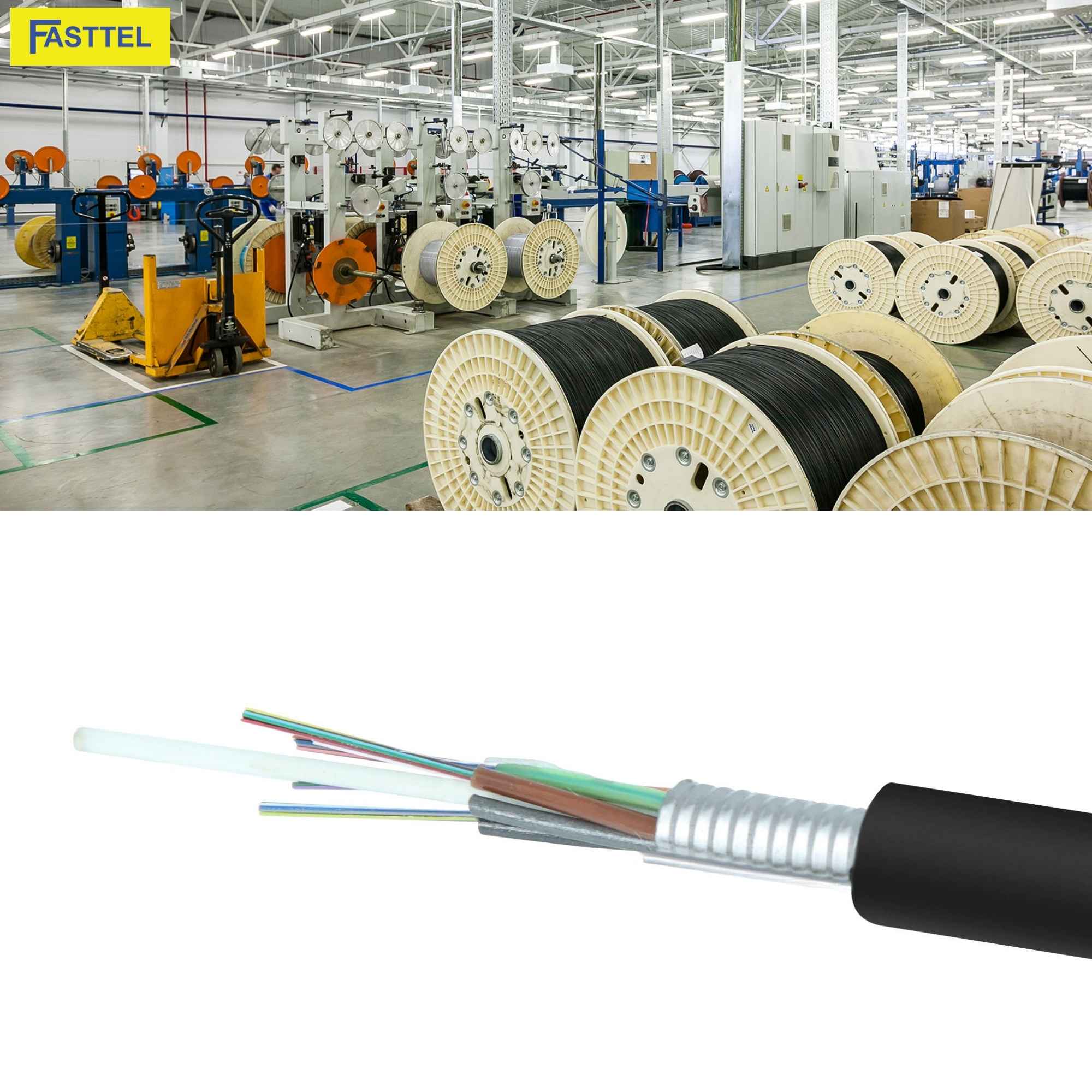 Cáp quang luồn cống 12FO kim loại