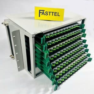 Hộp Phối Quang ODF 96FO Indoor Sắt (Vỏ Lắp Khay Hàn Dạng Module) đủ phụ kiện