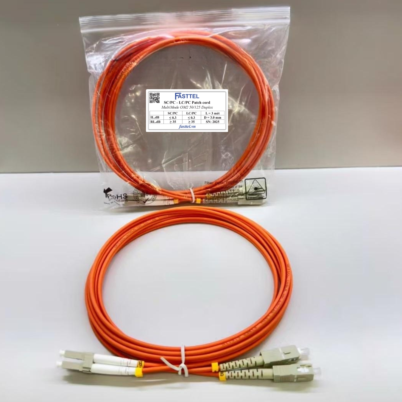 Dây Nhảy Quang SC/PC - LC/PC Multimode OM2