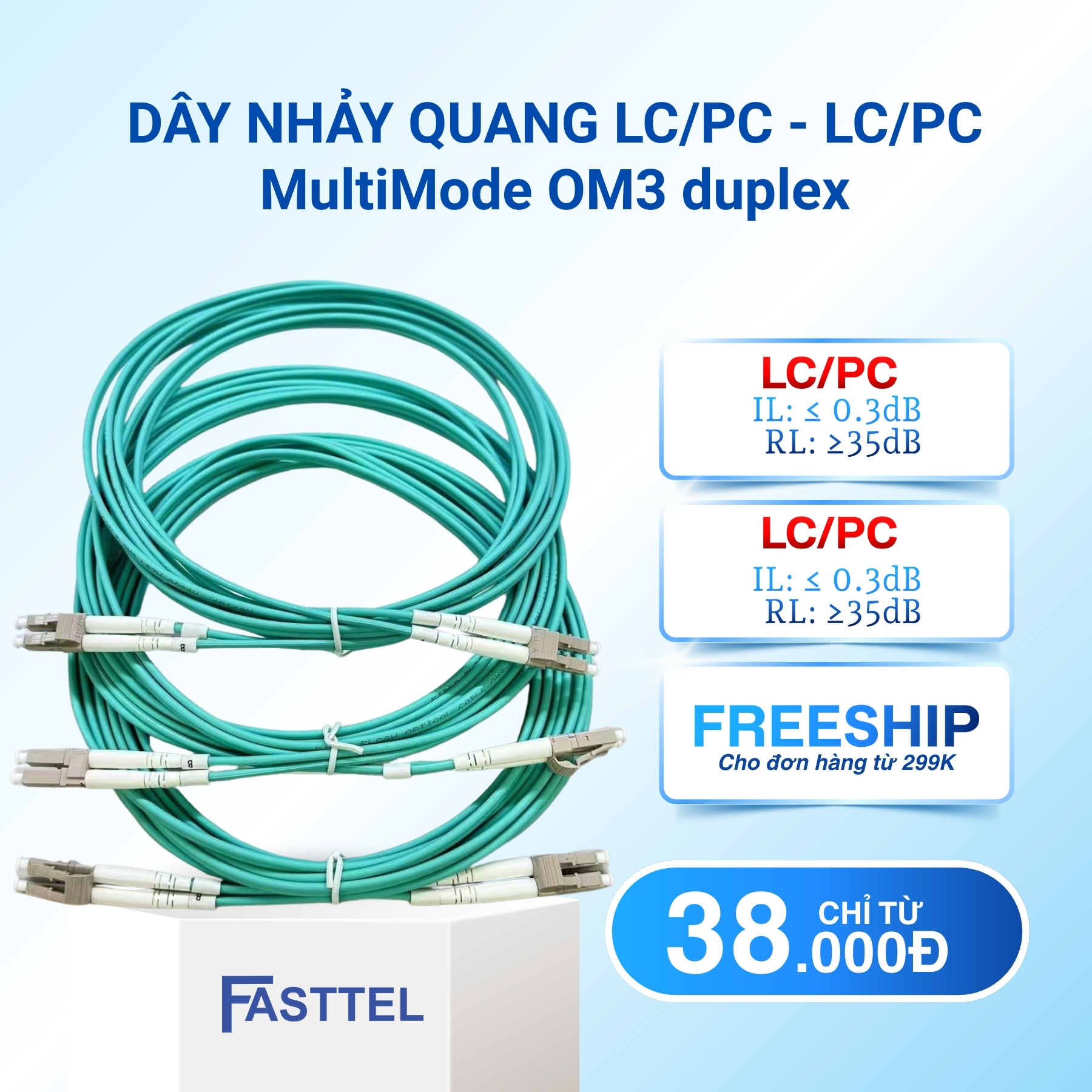 Dây nhảy quang LC/PC - LC/PC Multimode OM3